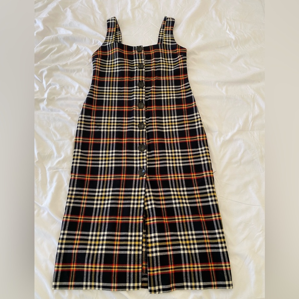 ZARA women’s plaid long dress